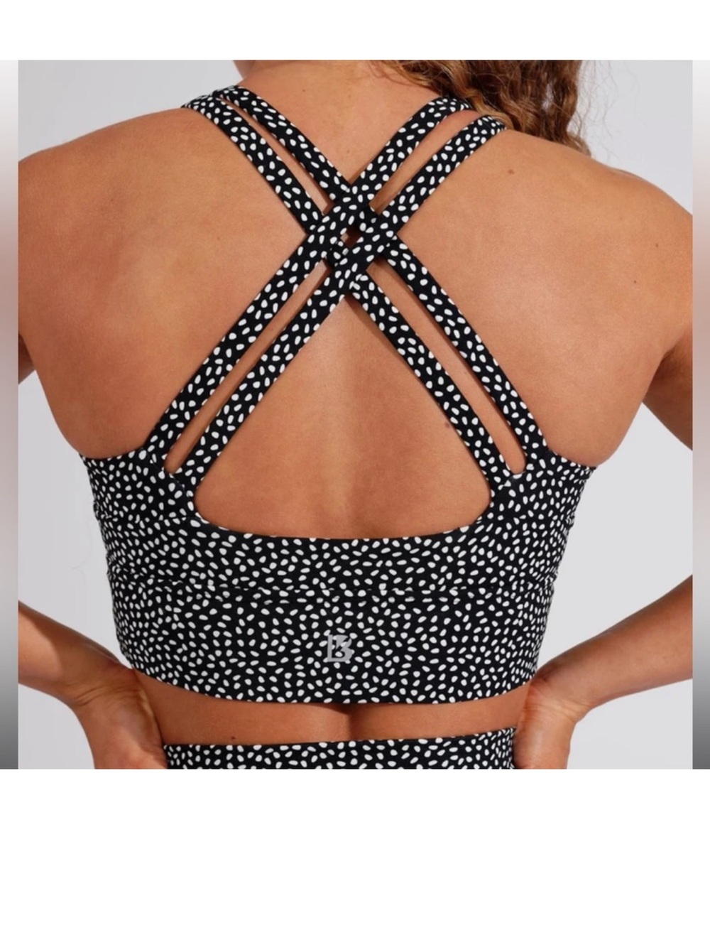 Buffbunny Alpha Black Bossy Print Sports Bras Size Small
